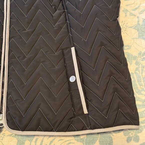 Ariat Women's Equestrian Black Quilted Vest Chevron Stitching & Full Zip Sz XXL - Picture 5 of 7